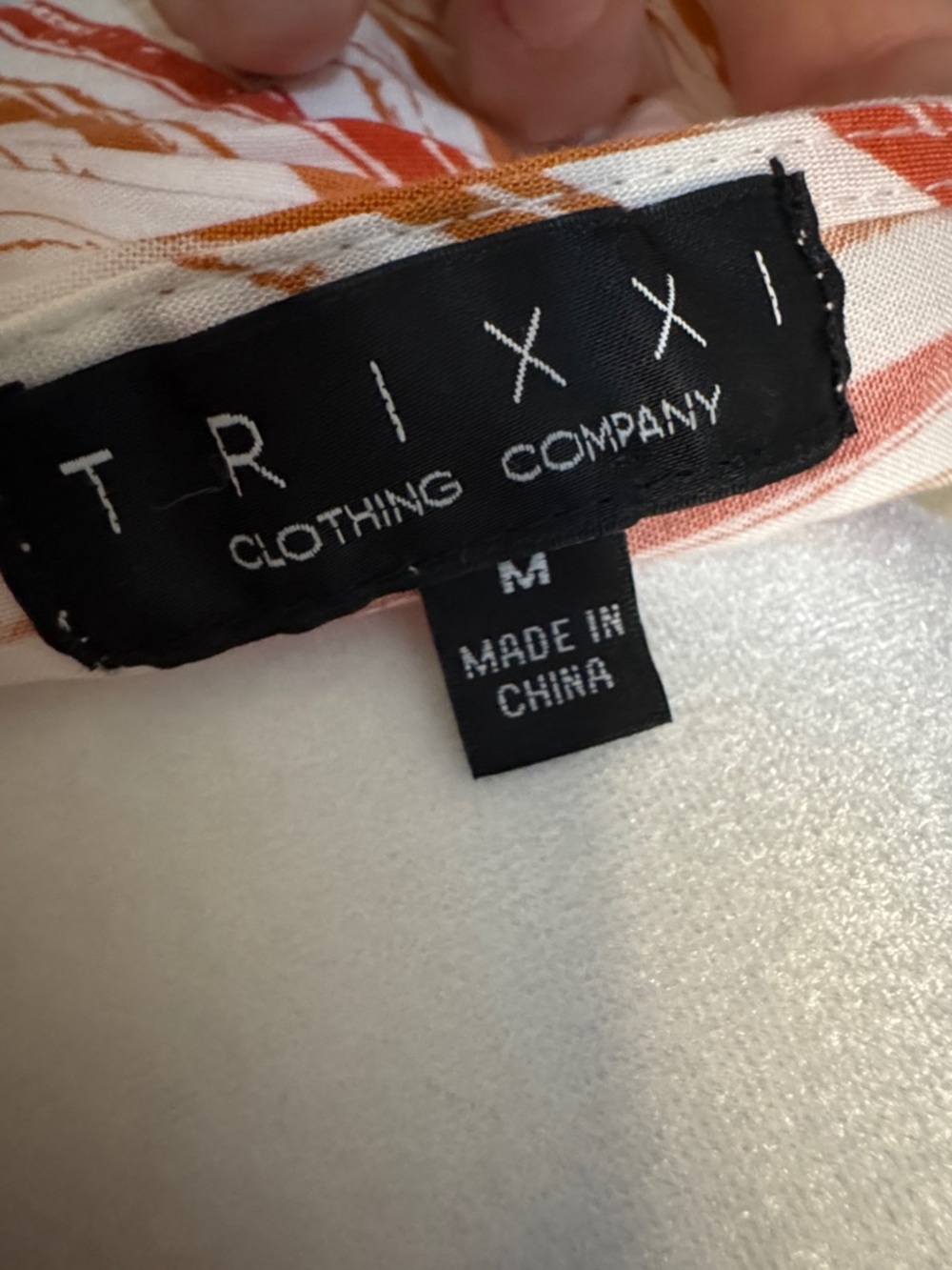 Trixxi Cream Midi Dress with Rust and Tan Stripes - Picture 5 of 5